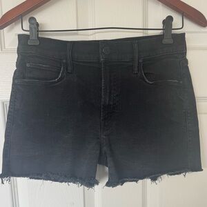 MOTHER Black Jean Shorts